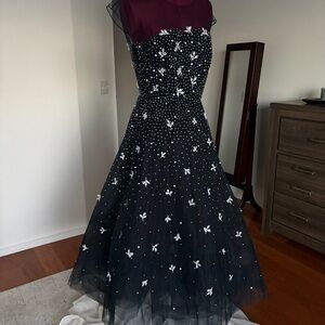 AHLUWALIA midnight blue Tulle Midi dress NWT  SZ 6